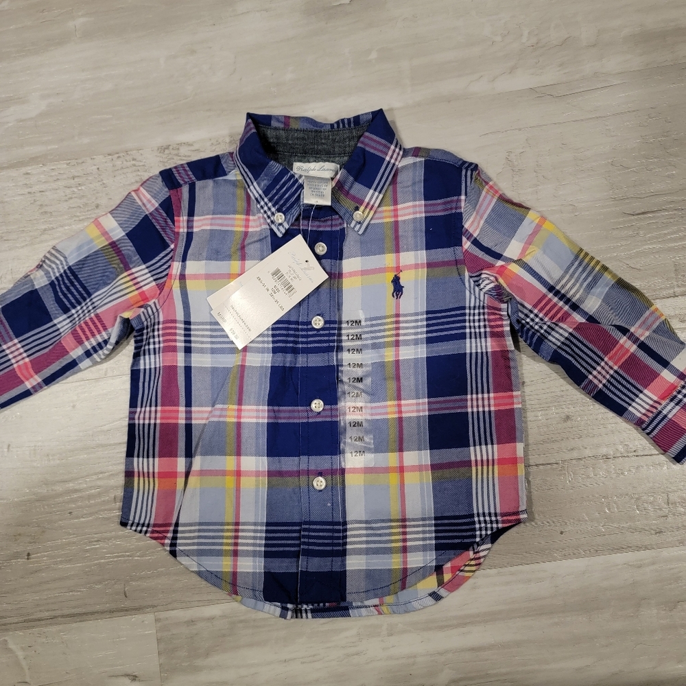 Baby Ralph Lauren button down size 12 months NWT